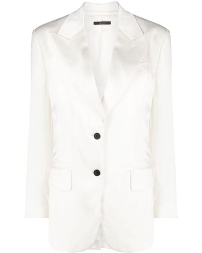 Tom Ford サテン シングルジャケット - ホワイト