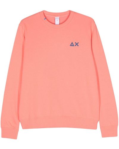 Sun 68 Logo-embroidered Sweatshirt - Pink