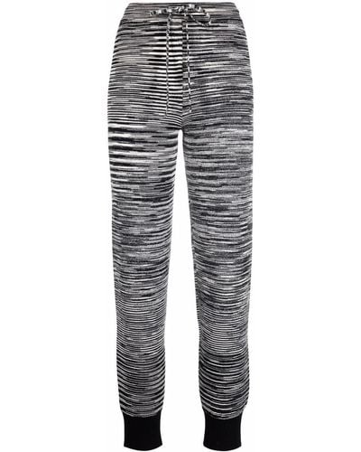 Missoni Pantalon de jogging slim à rayures en maille - Noir