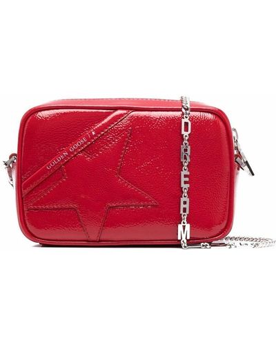 Golden Goose Bandolera Star con acabado brillante - Rojo