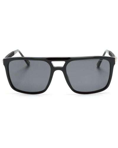 Chopard SCH311 Sonnenbrille mit eckigem Gestell - Grau