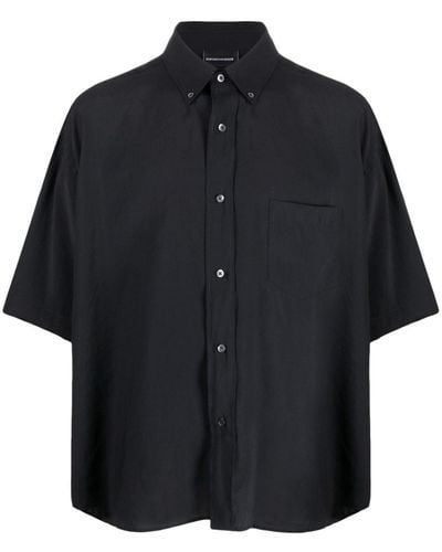 Emporio Armani Patch-pocket Short-sleeve Shirt - Black