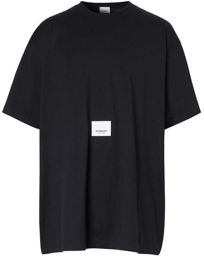 Burberry T-shirt con applicazione - Nero