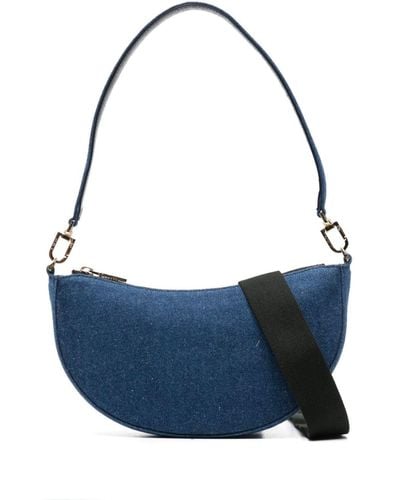 IRO Iri Arc Denim Shoulder Bag - Blue