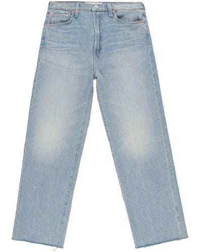 Mother The Rambler High-rise Straight-leg Jeans - Blue