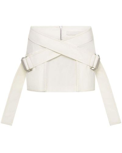 Dion Lee Belted Pocket Miniskirt - White