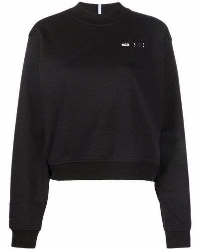 McQ Woman Black Sweatshirt With Logo