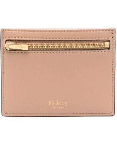 Mulberry Zipped Leather Cardholder - Natural
