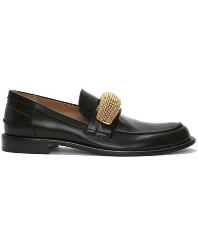 JW Anderson Buckle-detail Leather Loafers - Black