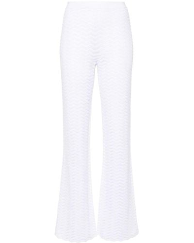 Missoni Zigzag-woven Flared Pants - White