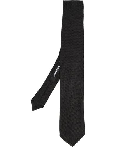 DSquared² Textured Silk Tie - Black