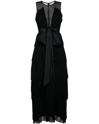 Aje. Escapist Pleated Maxi Dress - Black