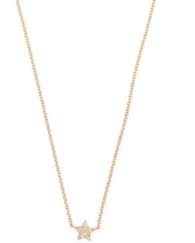 EF Collection 14kt Yellow Gold Star Diamond Necklace - Metallic