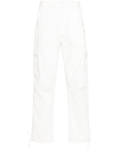 Moschino Cotton Cargo Trousers - White