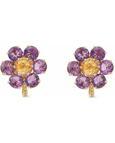 Dolce & Gabbana 18kt Yellow Gold Spring Gemstone Earrings - Metallic