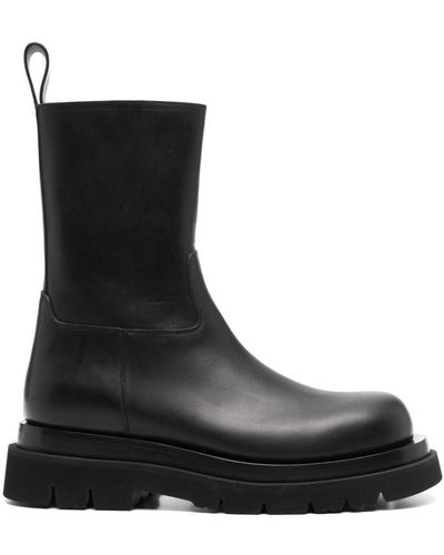 Bottega Veneta Leather Zipped Boots - Black