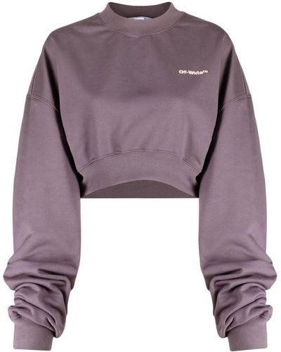Off-White c/o Virgil Abloh Logo-print Sweatshirt - Purple