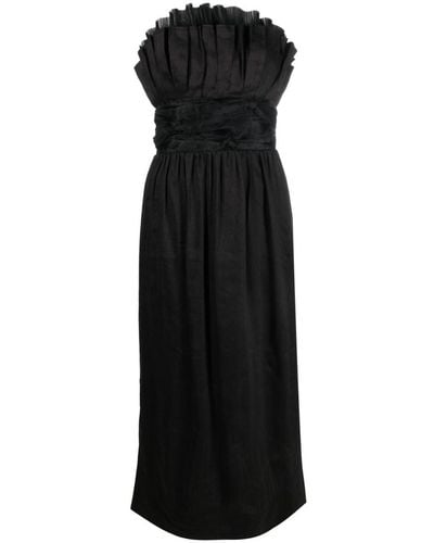 Aje. Strapless Knot-detail Midi Dress - Black