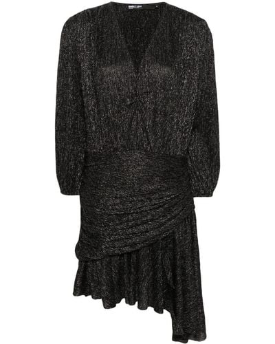 Bimba Y Lola Lurex Asymmetric Mini Dress - Black