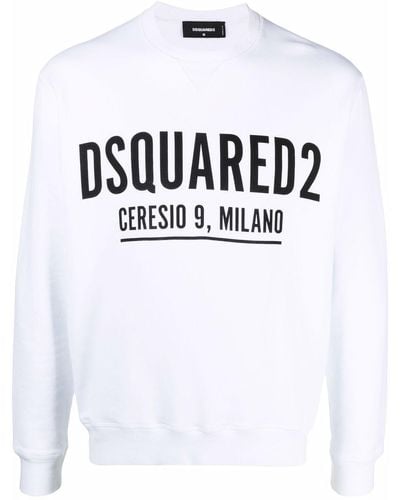 DSquared² Sweatshirt mit Logo-Print - Weiß