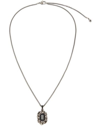 Alexander McQueen Ivy Skull Halsketting Met Hanger - Metallic