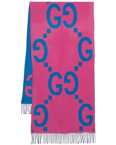 Gucci Jumbo GG ジャカード スカーフ - ホワイト