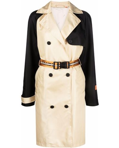 Heron Preston Two-tone Belted Trench Coat - Multicolor
