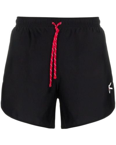 District Vision Pantalones cortos de deporte Spino con logo estampado - Negro