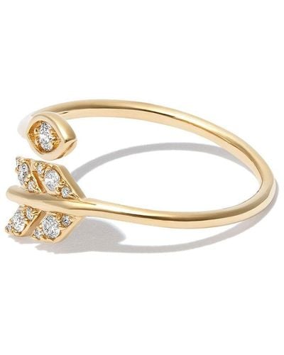 Sydney Evan Anillo Marquis en oro amarillo de 14kt con diamantes - Blanco