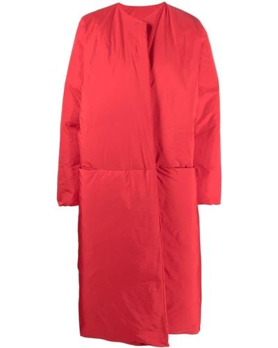 Sofie D'Hoore Round-neck Oversized Padded Coat - Red