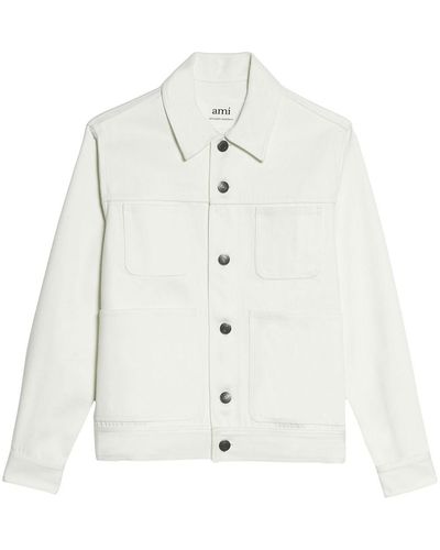 Ami Paris Shirtjack Met Knopen - Wit