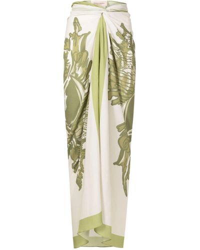 Adriana Degreas Seashell-print Long Cover-up - Metallic