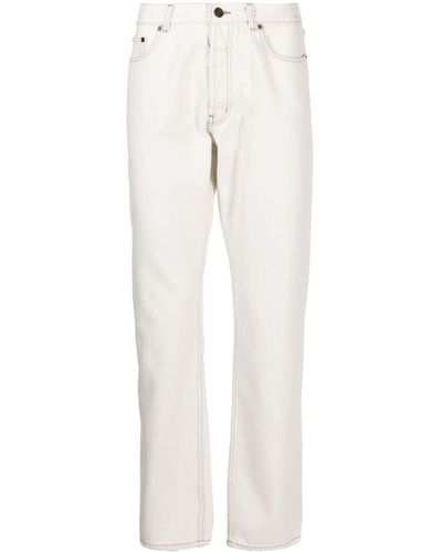Saint Laurent Front-fastening Relaxed-fit Jeans - White