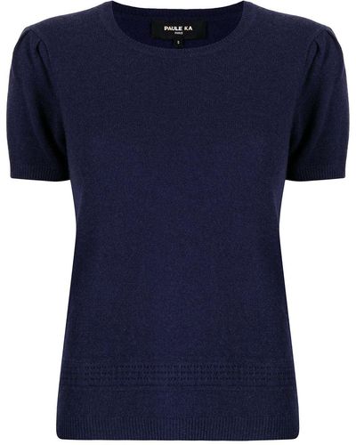 Paule Ka Top a maniche corte - Blu