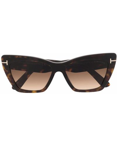 Tom Ford Gafas de sol Whyatt con montura estilo mariposa - Marrón