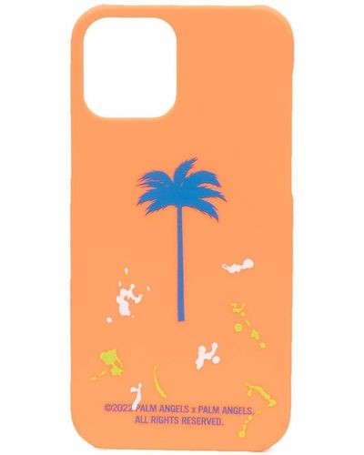Palm Angels Iphone 12 Pro Hoesje Met Print - Oranje