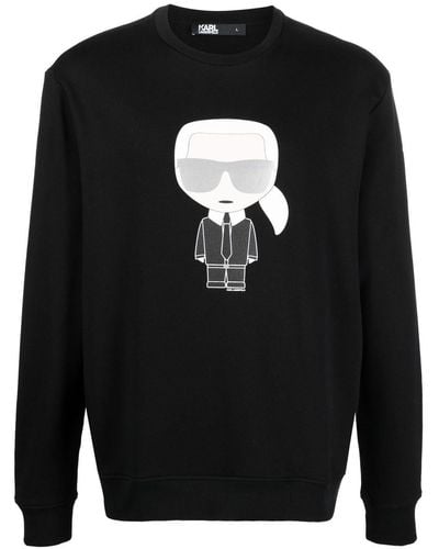 Karl Lagerfeld Ikonik Karl Crew-neck Sweatshirt - Black
