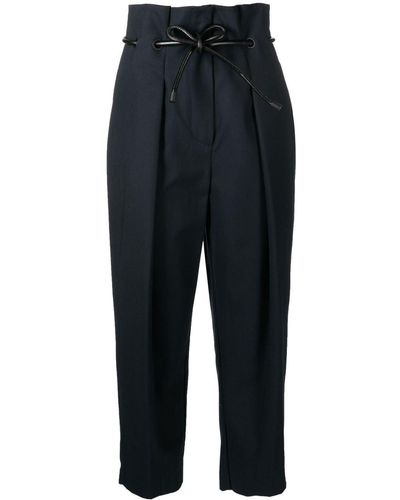 3.1 Phillip Lim Drawstring High-waisted Trousers - Blue