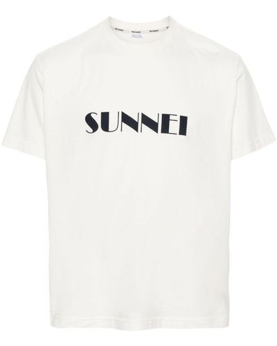Sunnei Logo-print Cotton T-shirt - White