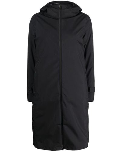 Herno Zip-up Hooded Padded Coat - Black