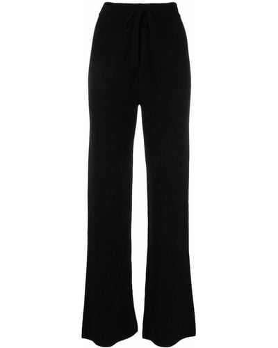 FEDERICA TOSI Recycled Cashmere-blend Drawstring-waist Pants - Black
