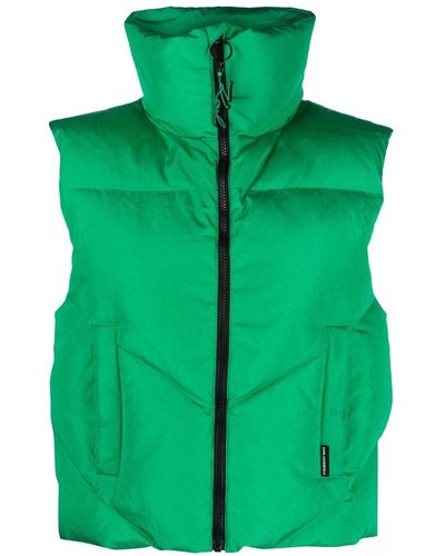 Karl Lagerfeld Gilet imbottito con zip - Verde