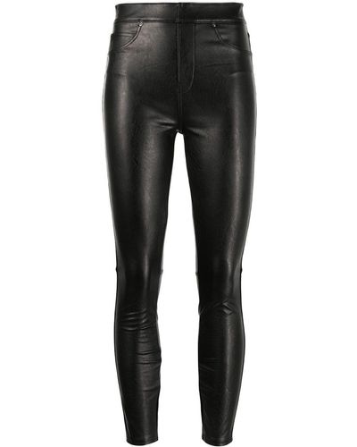 Spanx Like Leather High-rise Skinny Trousers - Black