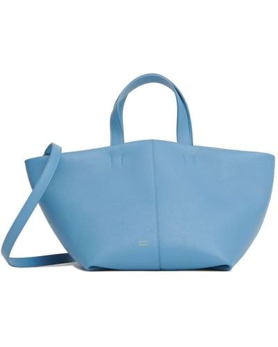 Mansur Gavriel Tulipano Leather Tote Bag - Blue