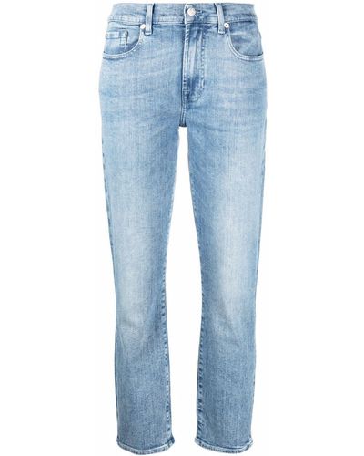 7 For All Mankind Schmale Jeans - Blau
