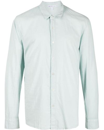 James Perse Long-sleeved Cotton Shirt - Blue