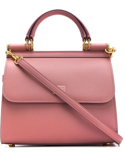 Dolce & Gabbana Sicily 58 Small Leather Satchel - Pink