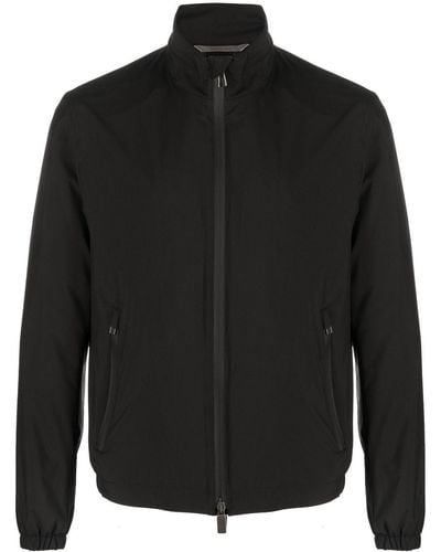 Canali Zip-up Long-sleeve Jacket - Black