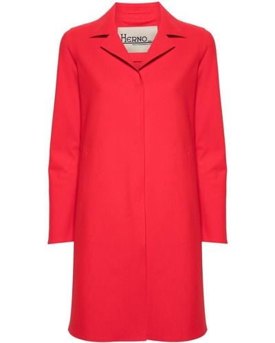 Herno Single-breasted Coat - Red