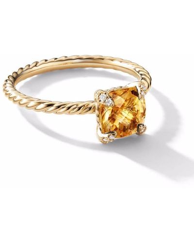 David Yurman 18kt Yellow Gold Chatelaine Diamond Ring - Metallic